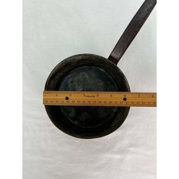 ANTIQUE COPPER 6.5” POT 19th Century France STAMPED 16 Cookware Rivets - Picture 4 of 8